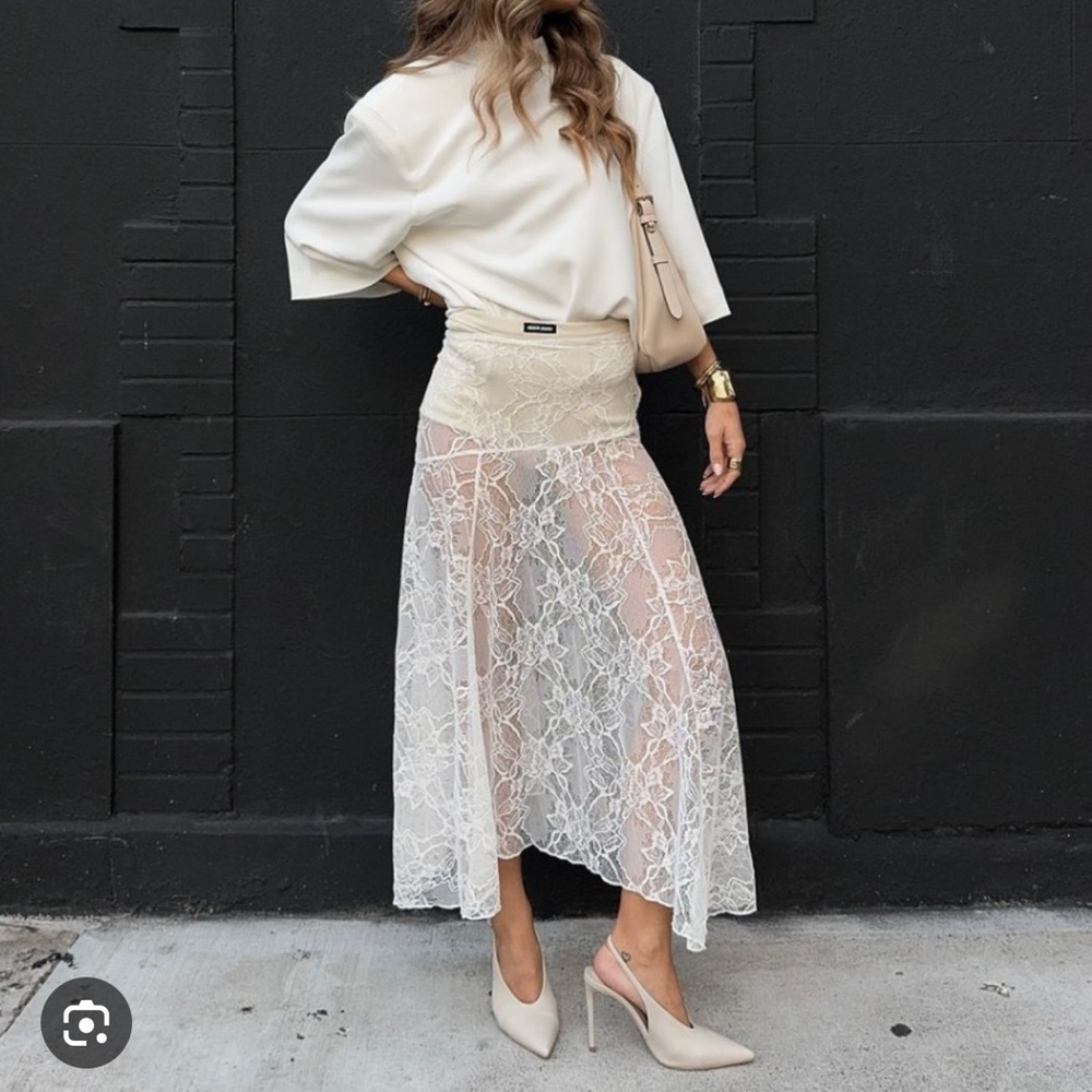 Zara Cream Lace Skirt